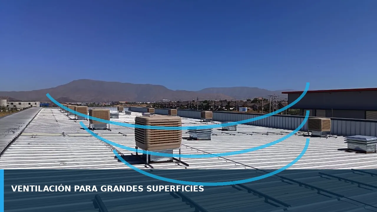 Representación esquemática de distribución de aire en bodegas y centros logísticos